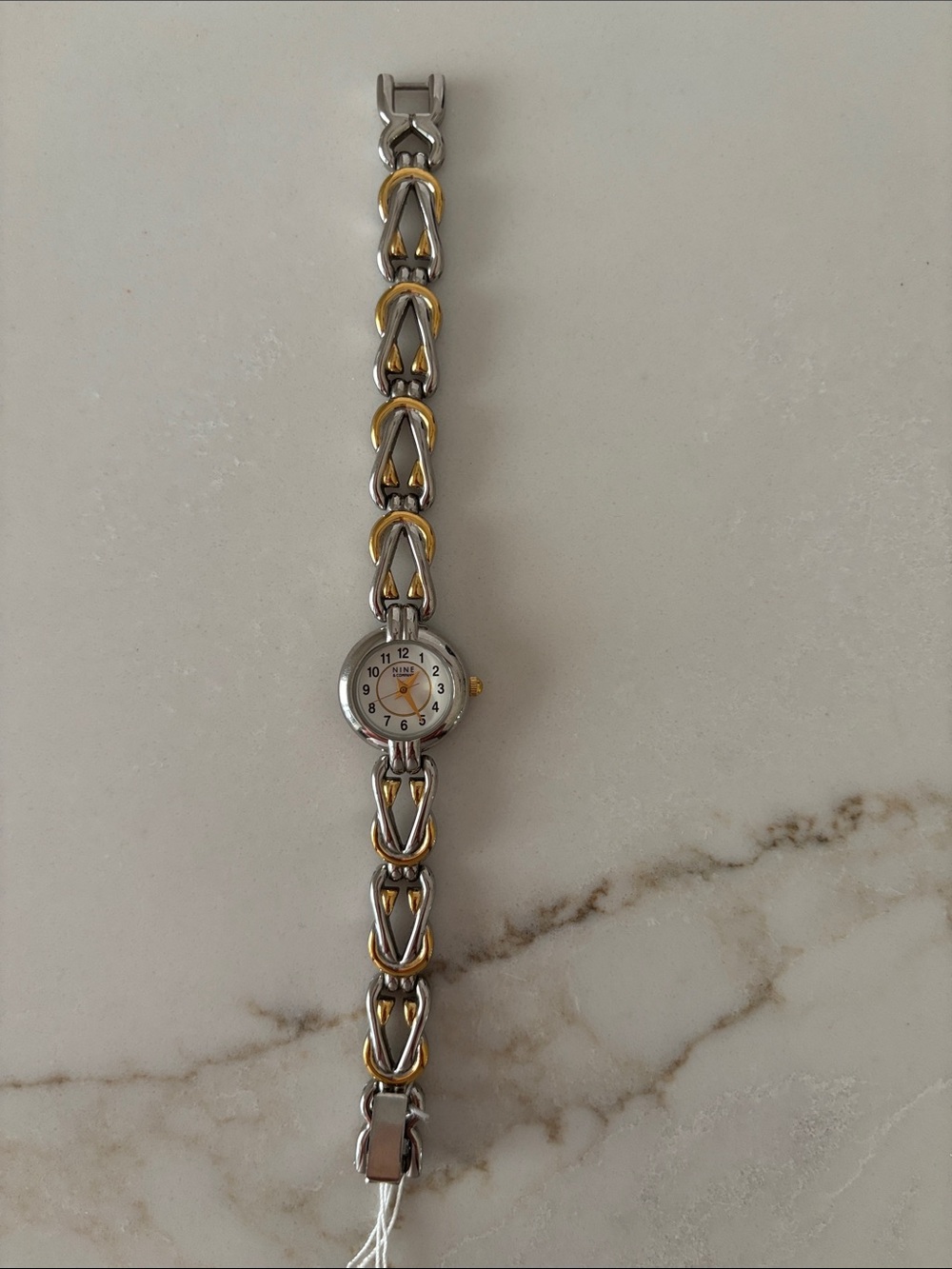 Nine & Co. Two-Tone Silver and Gold Link Bracelet Watch